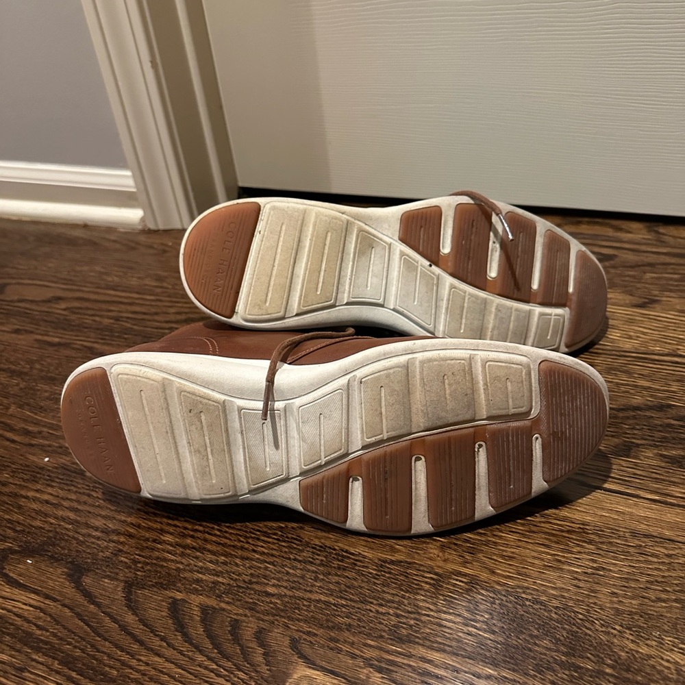 Cole Haan Tan Leather Chukka Boots - Picture 2 of 4